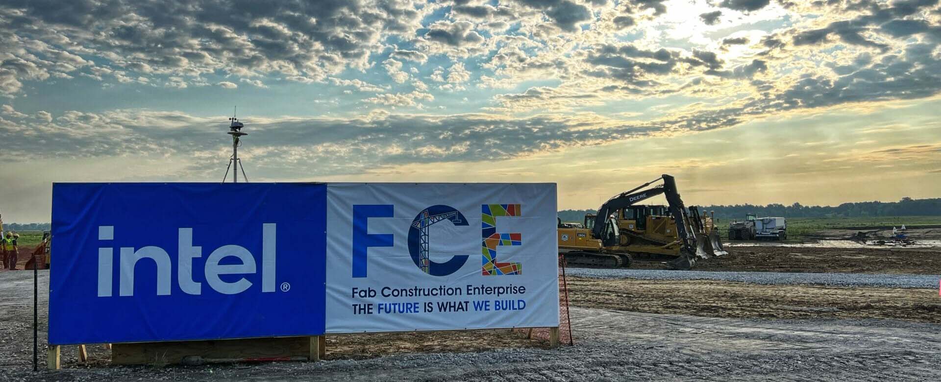 Construction on the Intel site near New Albany